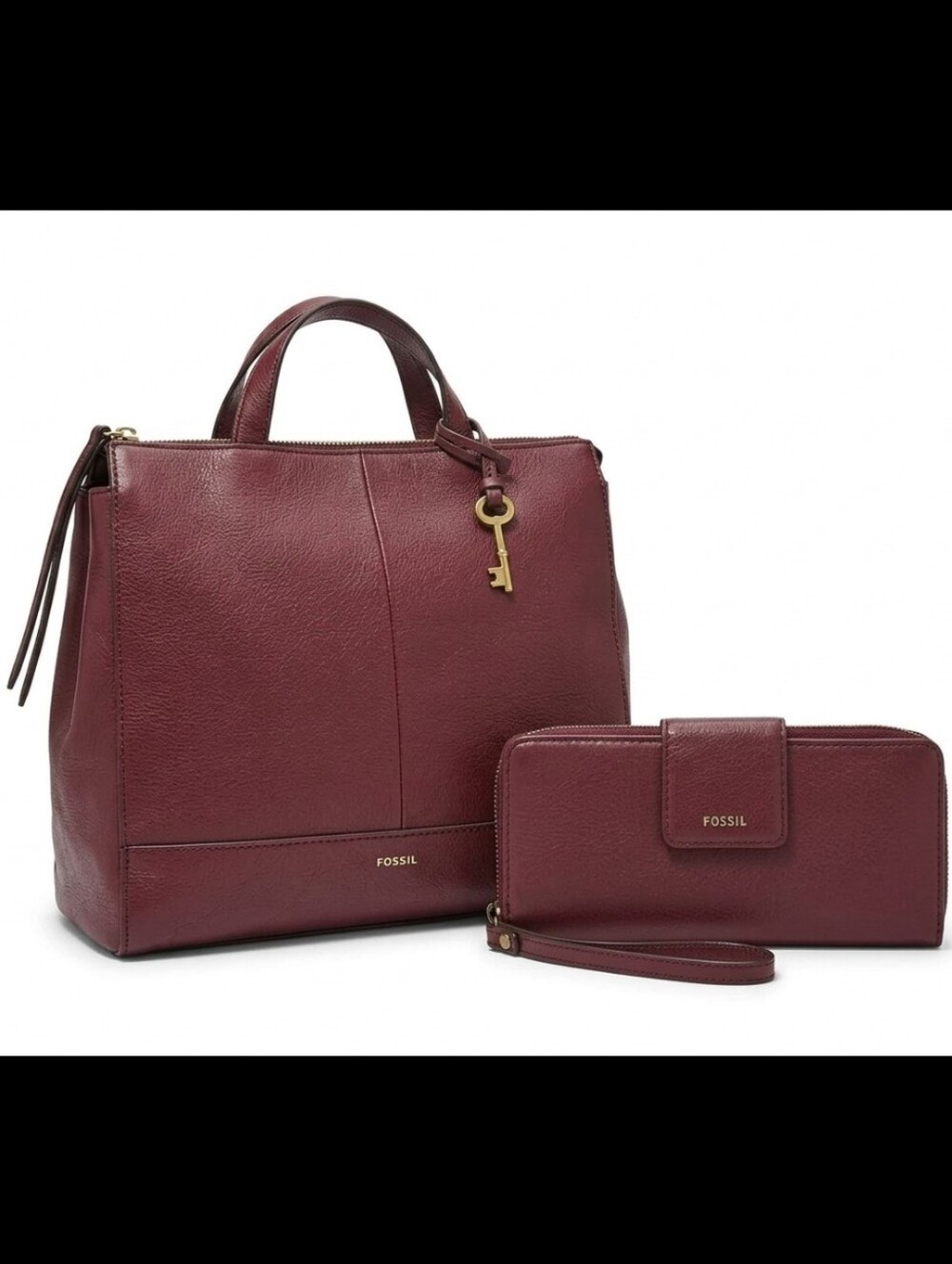 FOSSIL Elina Convertible Leather Backpack & Madison Wallet Set - NWOT